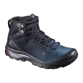 Salomon VAYA MID GTX - Tmavomodre Turistické Topánky Damske, SALO265